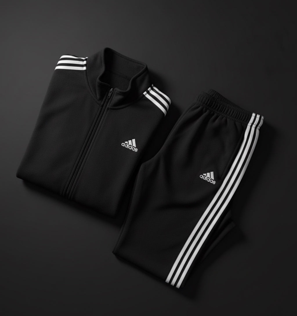 Haziq Performance Black Tracksuit | Premium Fleece Running & Lifestyle Set