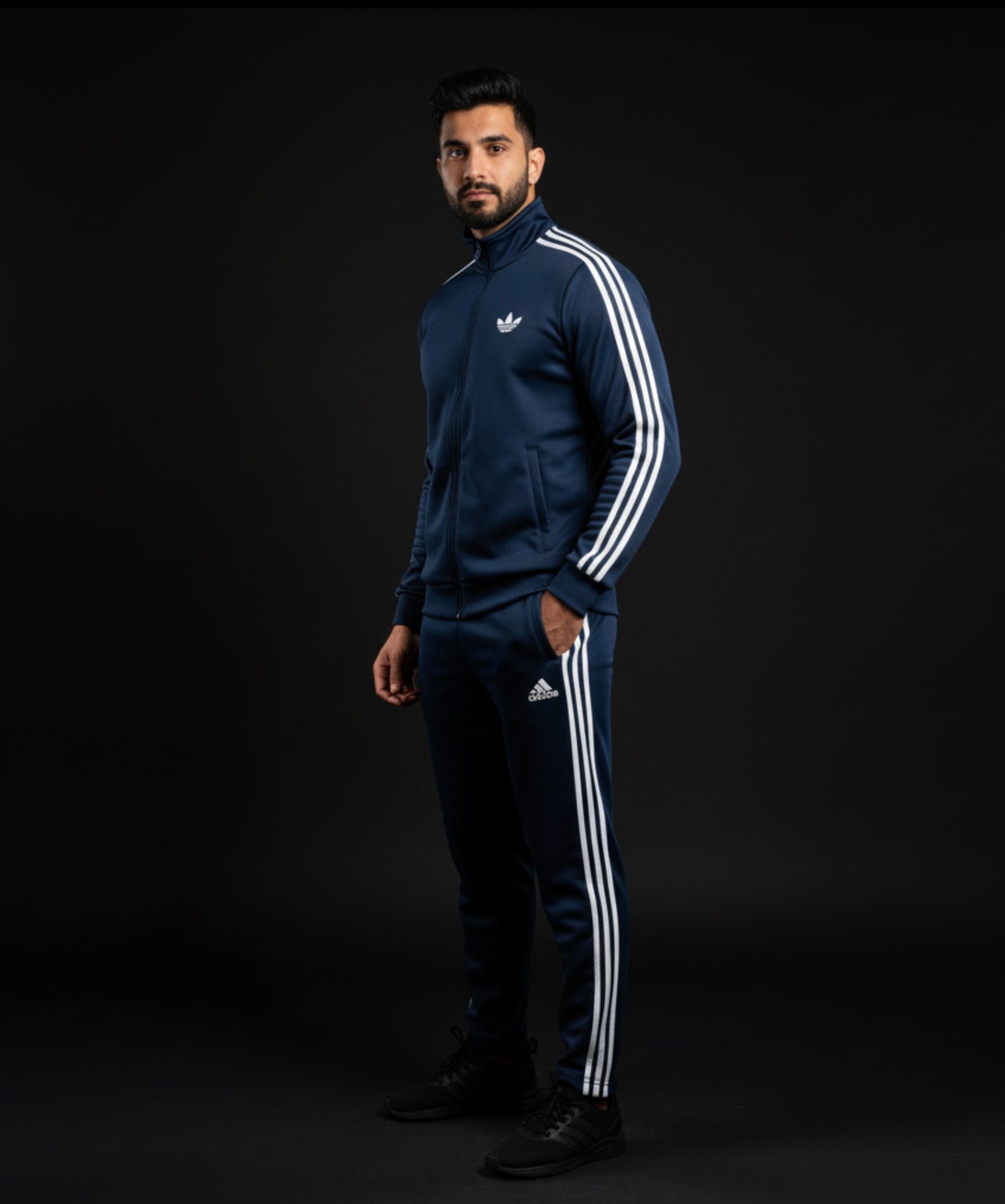 Haziq Performance Blue Tracksuit | Fleece Running & Lifestyle Set