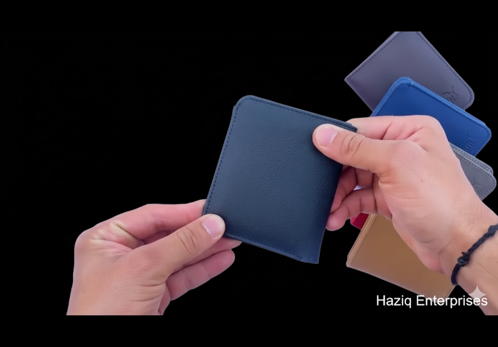 Minimalist Slim Leather Card Holder Wallet | RFID Protected Bi-Fold