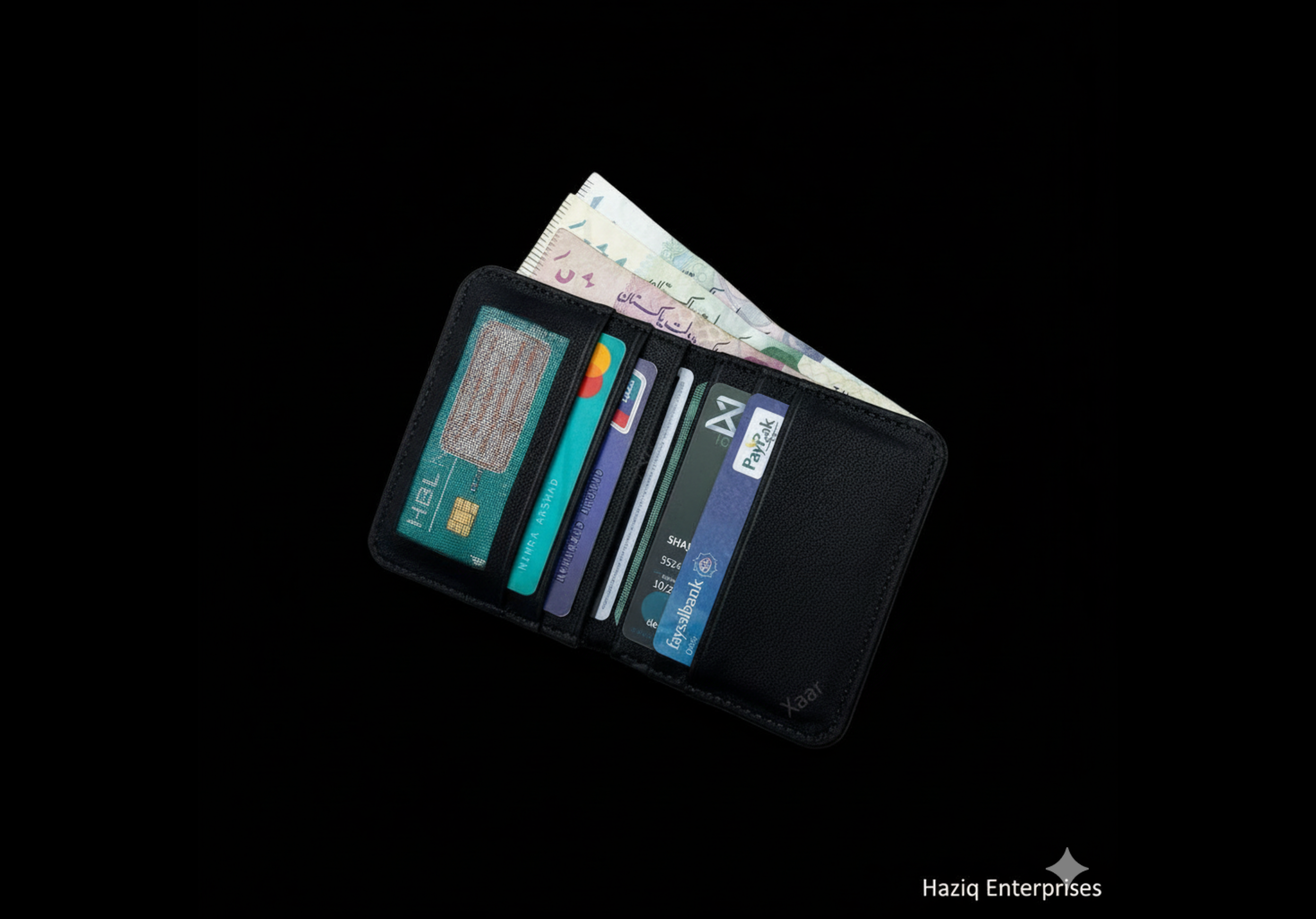 Minimalist Slim Leather Card Holder Wallet | RFID Protected Bi-Fold